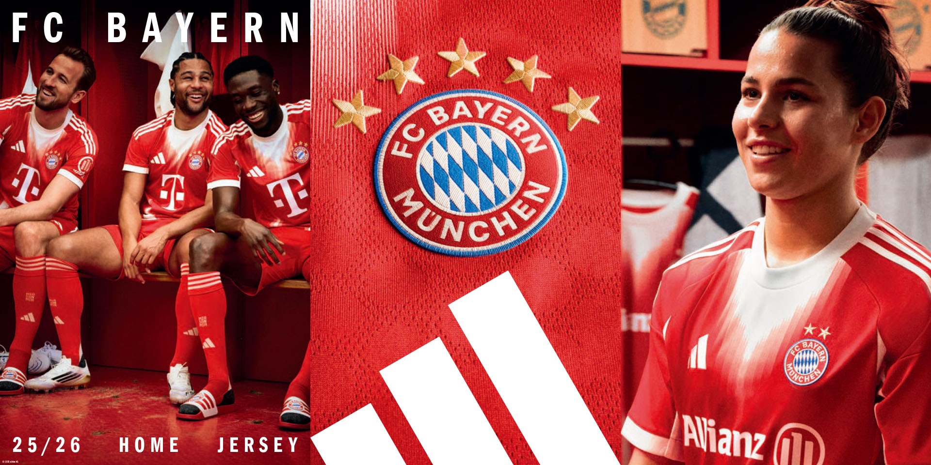 アディダス「25/26 バイエルン・ミュンヘン HOMEユニフォーム」