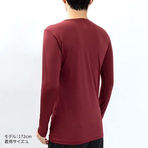 コンプレッション クルーネック 長袖シャツ