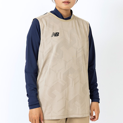 Black Out ジャガードメッシュニットノースリーブシャツ