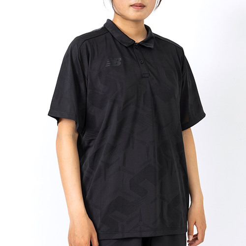 Black Out ジャガードメッシュニットポロシャツ