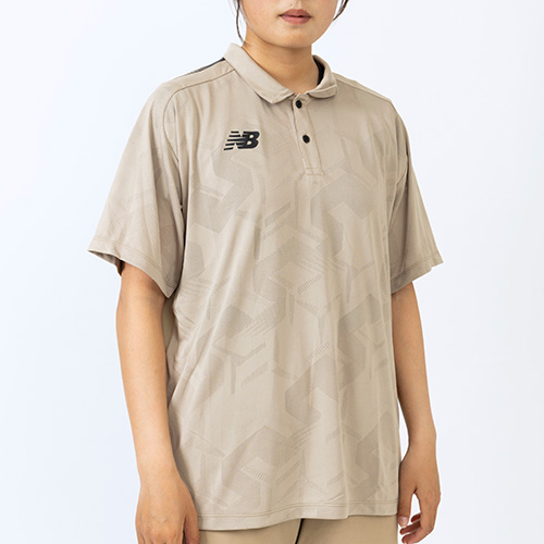 Black Out ジャガードメッシュニットポロシャツ