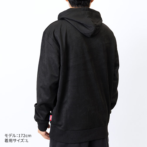 パリSG POLYSUEDE EMBOSS LOGO HOODIE