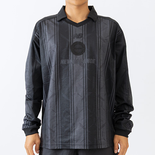 Black Out グラフィック ポロロングスリーブシャツ