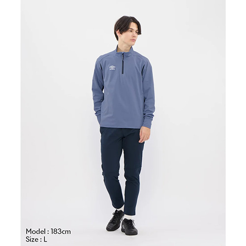 THE THIRD ウォームアップハーフジップトップ