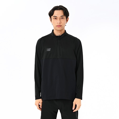 Black Out ジャガードトラックニットハーフジップトップ