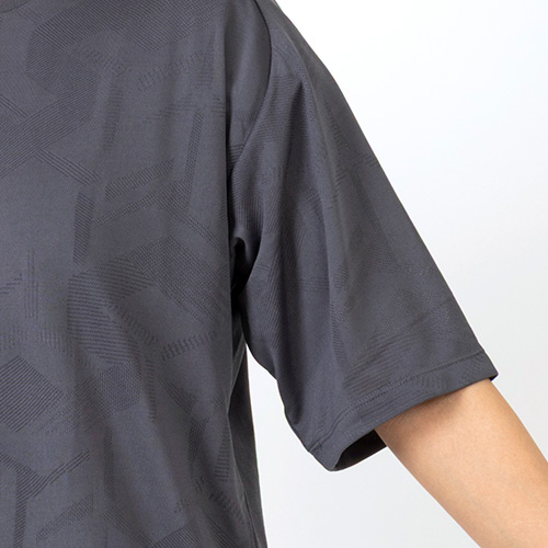 Black Out ジャガードメッシュニットショートスリーブTシャツ