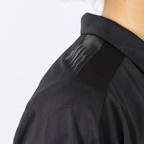 Black Out ジャガードメッシュニットポロシャツ