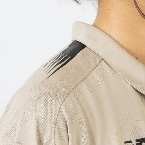 Black Out ジャガードメッシュニットポロシャツ