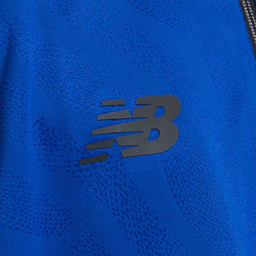 Black Out ストレッチニットハーフジップトップ