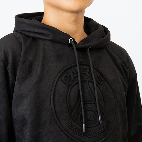 パリSG POLYSUEDE EMBOSS LOGO HOODIE