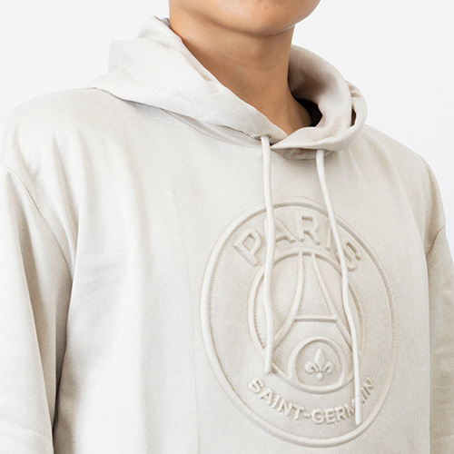 パリSG POLYSUEDE EMBOSS LOGO HOODIE