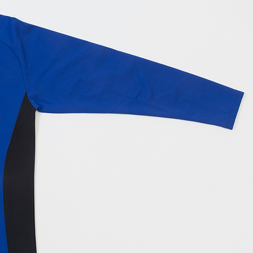 Black Out ストレッチニットハーフジップトップ