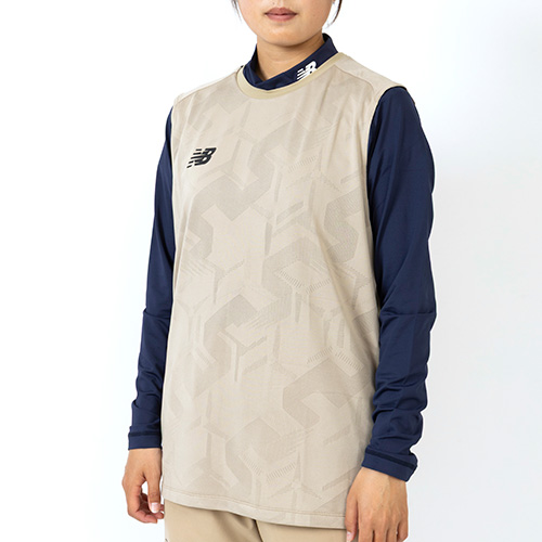 Black Out ジャガードメッシュニットノースリーブシャツ