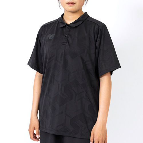 Black Out ジャガードメッシュニットポロシャツ