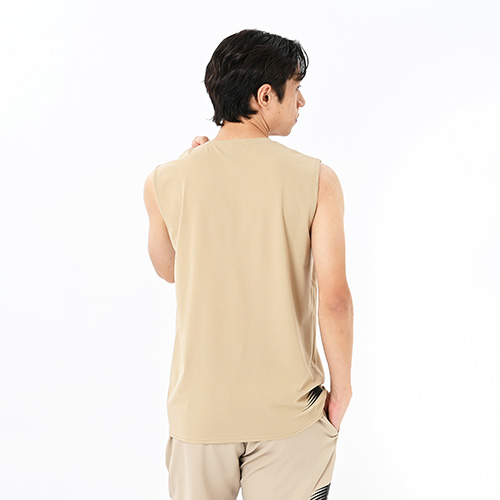 Black Out メッシュニットノースリーブシャツ