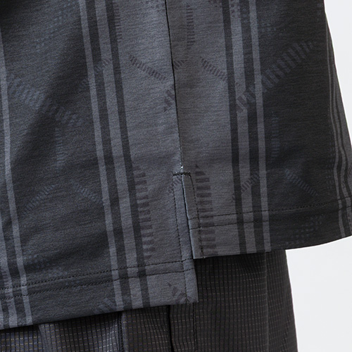 Black Out グラフィック ポロロングスリーブシャツ