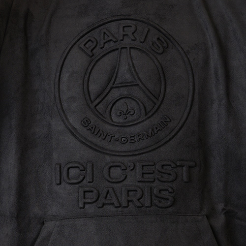 パリSG POLYSUEDE EMBOSS LOGO HOODIE