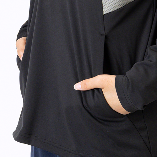 THE THIRD ウォームアップハーフジップトップ