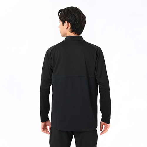 Black Out ジャガードトラックニットハーフジップトップ