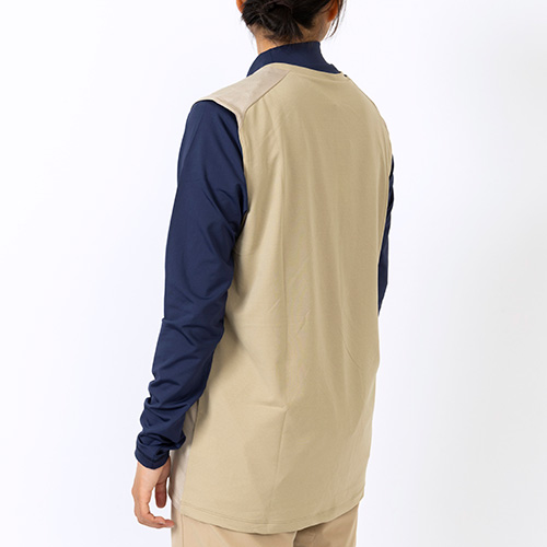 Black Out ジャガードメッシュニットノースリーブシャツ