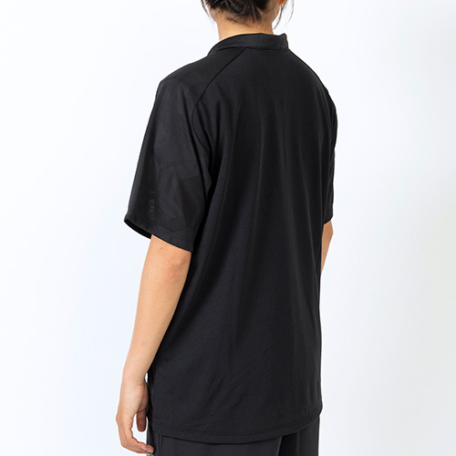 Black Out ジャガードメッシュニットポロシャツ