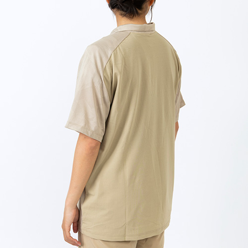 Black Out ジャガードメッシュニットポロシャツ