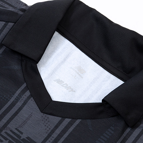 Black Out グラフィック ポロロングスリーブシャツ