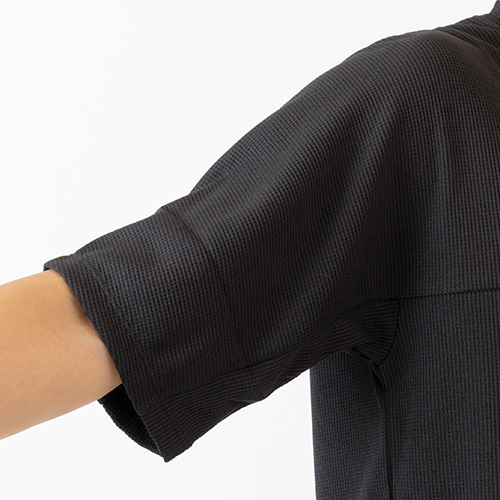 Black Out ポリワッフルショートスリーブシャツ