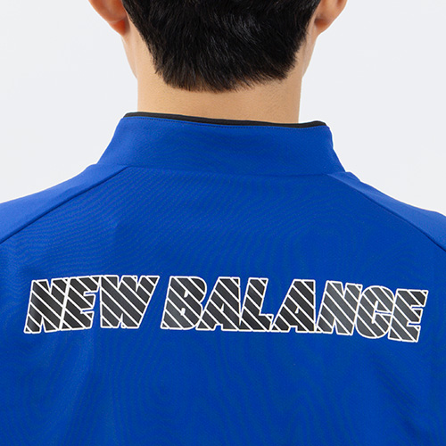 Black Out ストレッチニットハーフジップトップ