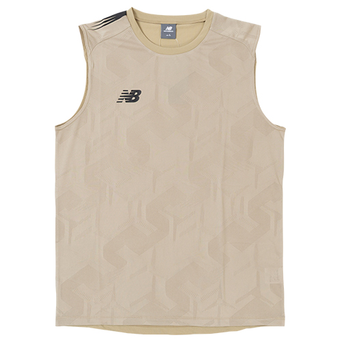 Black Out ジャガードメッシュニットノースリーブシャツ