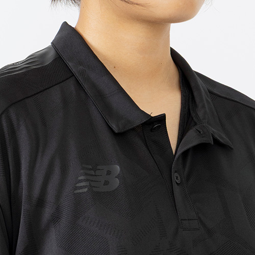 Black Out ジャガードメッシュニットポロシャツ