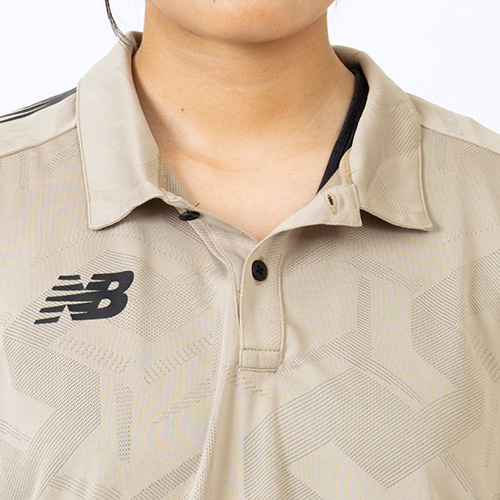 Black Out ジャガードメッシュニットポロシャツ