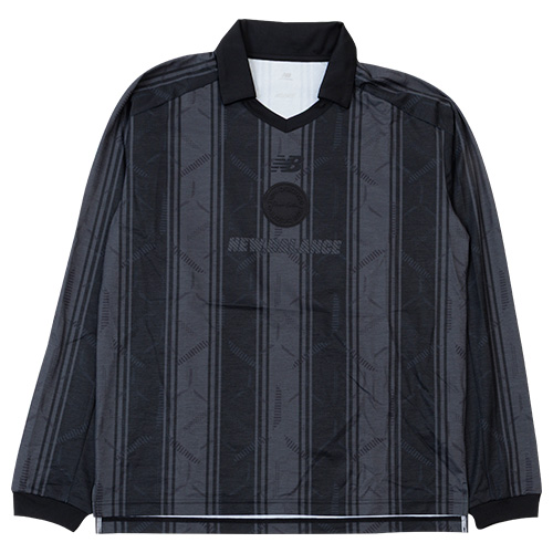 Black Out グラフィック ポロロングスリーブシャツ