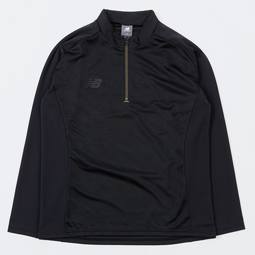 Black Out ストレッチニットハーフジップトップ