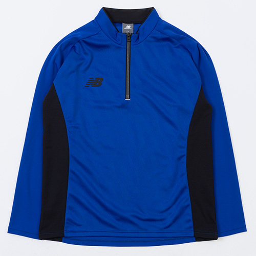 Black Out ストレッチニットハーフジップトップ