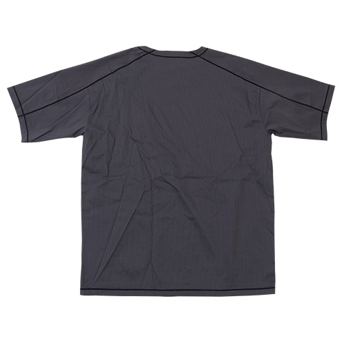 Black Out メッシュストレッチ ウーブンショートスリーブシャツ