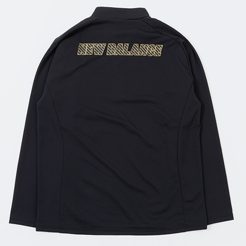 Black Out ストレッチニットハーフジップトップ