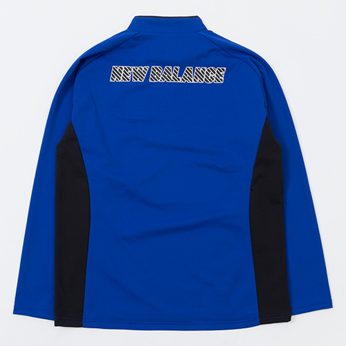 Black Out ストレッチニットハーフジップトップ