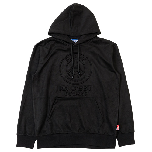 パリSG POLYSUEDE EMBOSS LOGO HOODIE