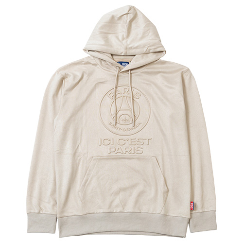 パリSG POLYSUEDE EMBOSS LOGO HOODIE