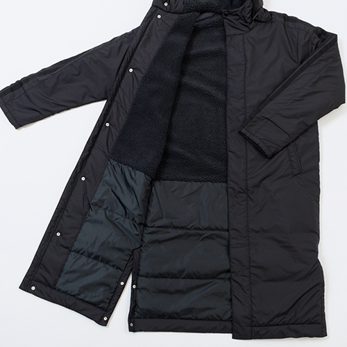 MH スリーストライプ ロングボアコート