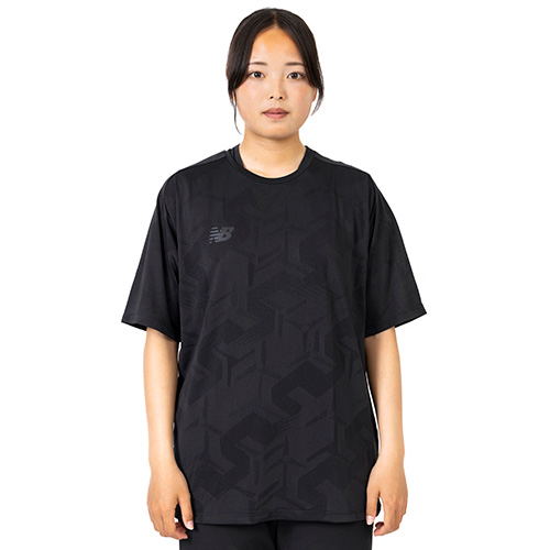 Black Out ジャガードメッシュニットショートスリーブTシャツ