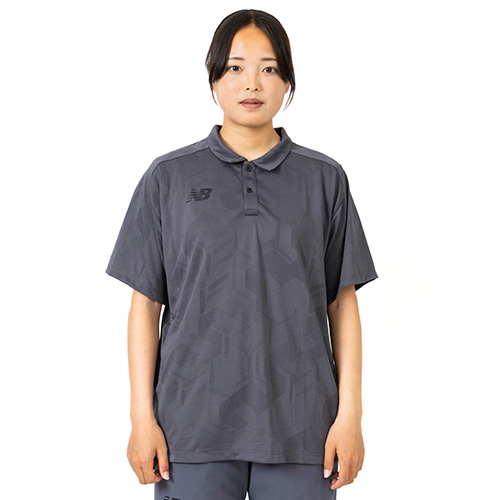 Black Out ジャガードメッシュニットポロシャツ