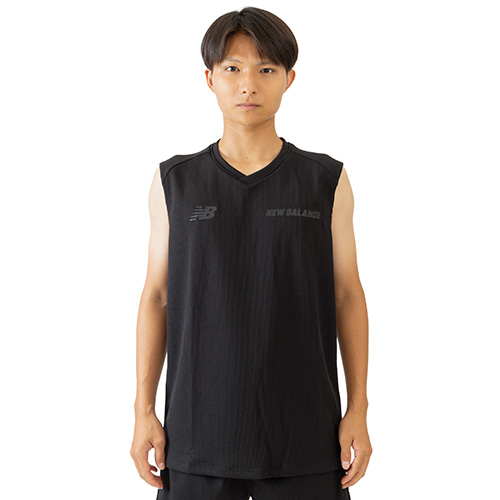 Black Out ポリワッフルノースリーブシャツ