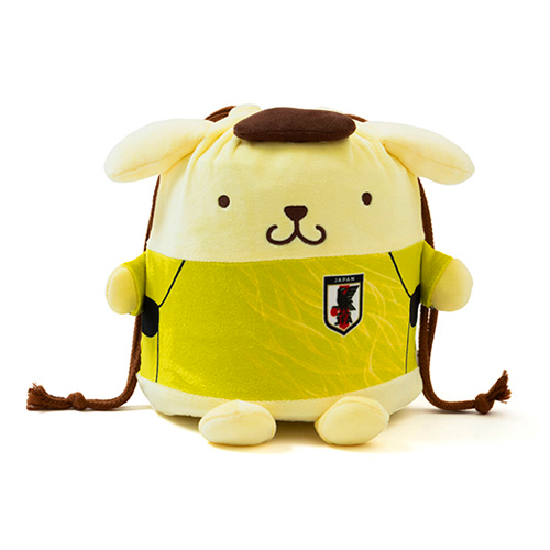 サンリオ ポムポムプリン おすわり巾着サッカー日本代表Ver.