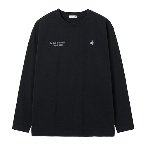 コットンライクポリエステルビッグロゴ長袖Tシャツ