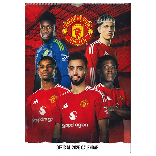 2025 マンチェスター・ユナイテッド A3壁掛けカレンダー