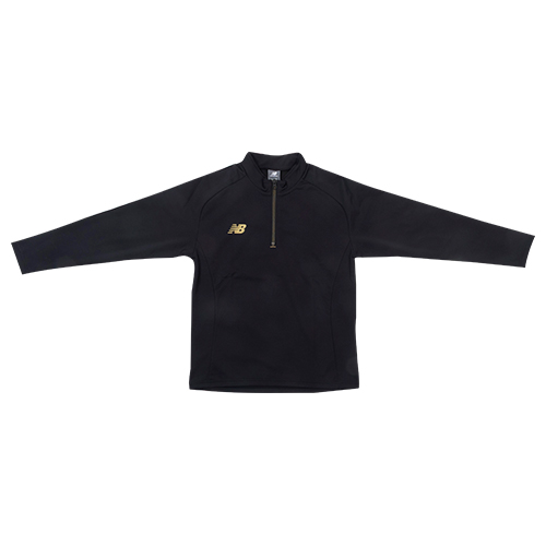 Black Out ストレッチニットハーフジップトップ