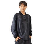 Black Out グラフィック ポロロングスリーブシャツ